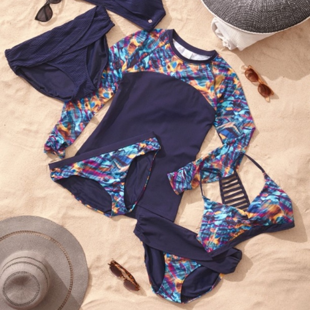 Calia Pattern Overlap Shell Texture Bikini Bottom - Picture 6 of 6